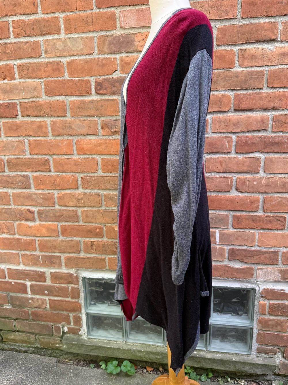 Alfani Colorblock Button-Front Tunic sweater - Picture 4 of 4